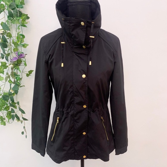 Cole Haan Travel Black Raincoat Coat Size XS - Picture 10 of 14